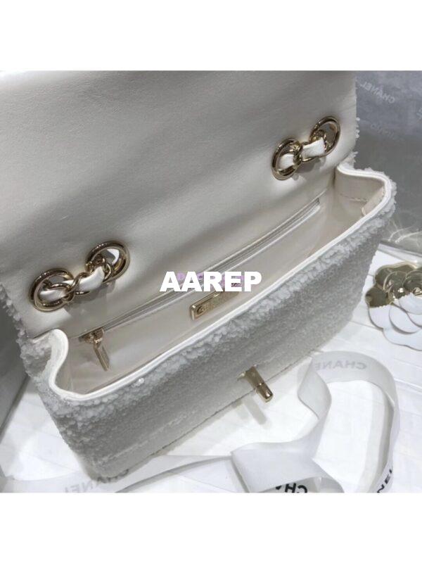 Replica Chanel Sequins White Flap Bag AS1126 10