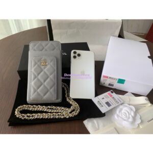 Replica Chanel Classic Clutch With Chain Grained Calfskin AP0990 Grey