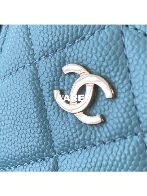 Replica Chanel Classic Clutch With Chain Grained Calfskin AP0990 Blue 3