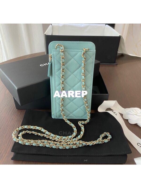 Replica Chanel Classic Clutch With Chain Grained Calfskin AP0990 Blue 6