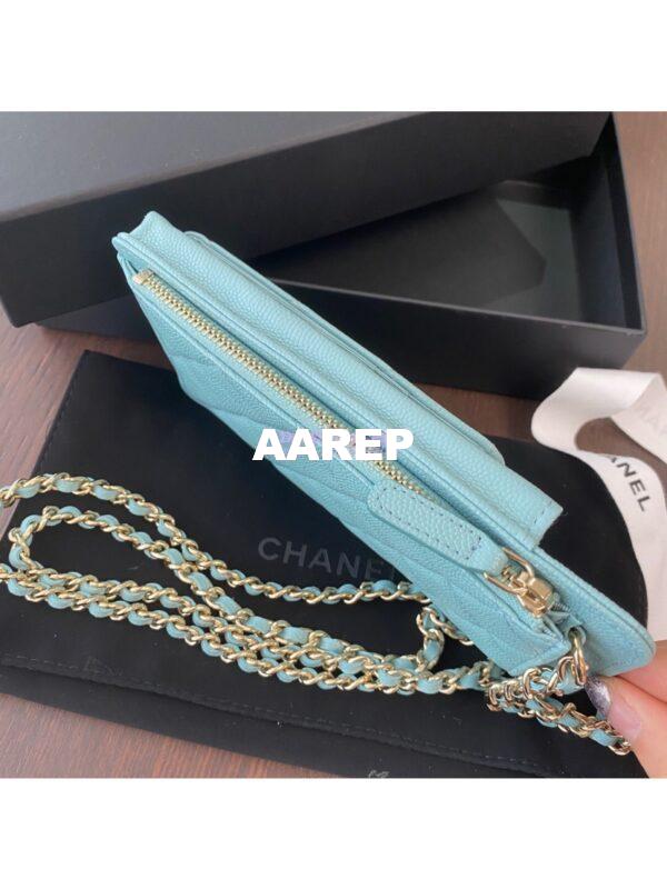 Replica Chanel Classic Clutch With Chain Grained Calfskin AP0990 Blue 7