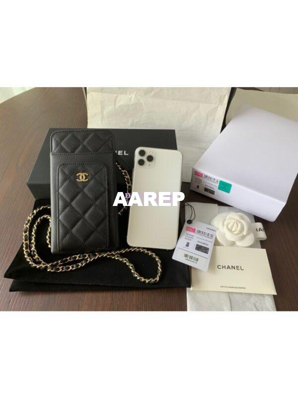 Replica Chanel Classic Clutch With Chain Grained Calfskin AP0990 Black 11