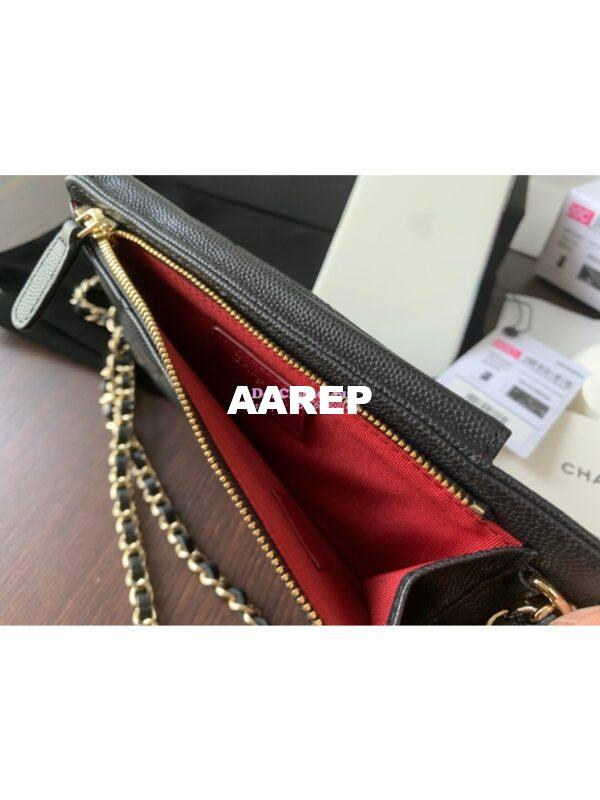 Replica Chanel Classic Clutch With Chain Grained Calfskin AP0990 Black 16