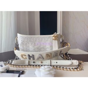 Replica Chanel 19s Gabrielle Hobo Bag White AS0865