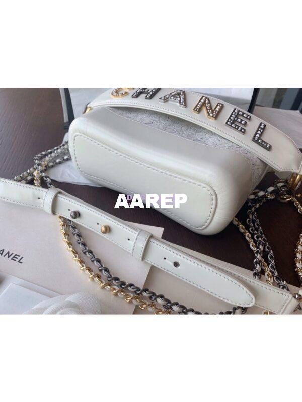 Replica Chanel 19s Gabrielle Hobo Bag White AS0865 5