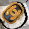 Replica Chanel CC Crumpled Shearling Waist Bag AS0406 Beige