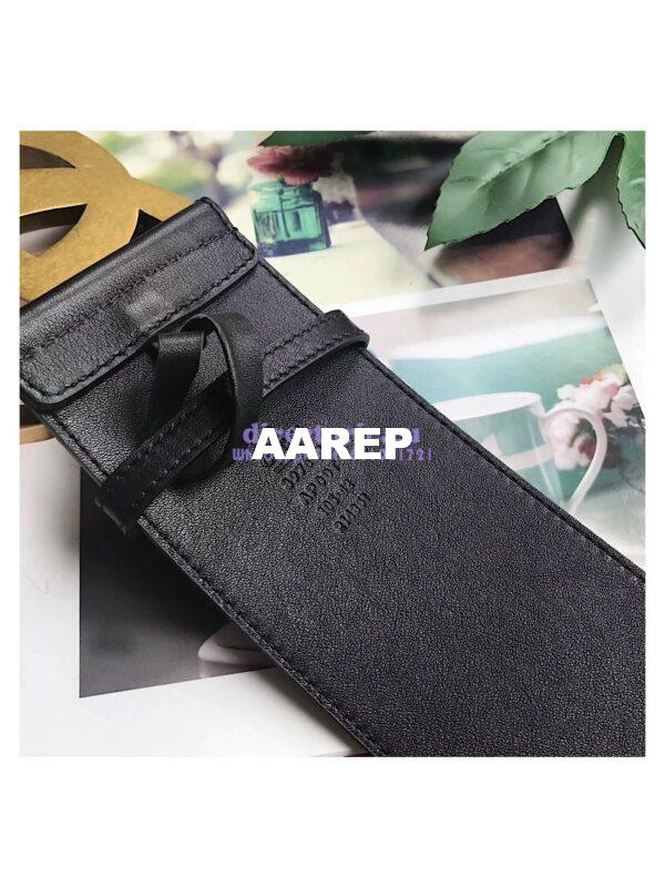 Replica Gucci Wide leather belt with Double G 453265 6