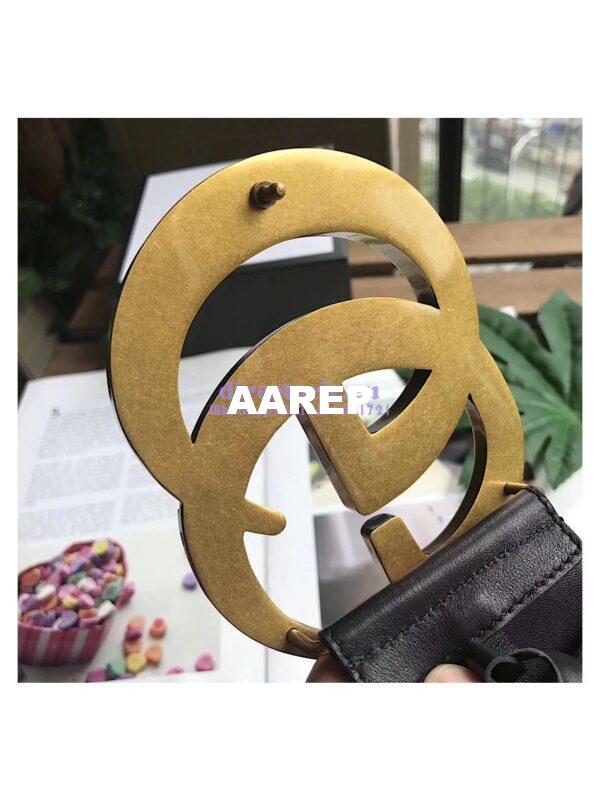 Replica Gucci Wide leather belt with Double G 453265 7