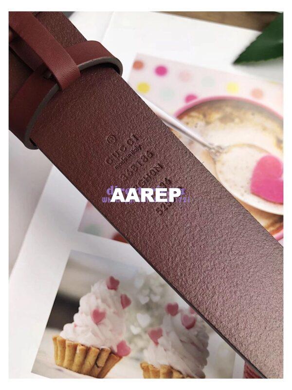 Replica Gucci Leather belt with interlocking G 368186 10