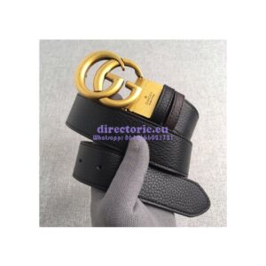 Replica Gucci Reversible leather belt with Double G buckle 474350 2