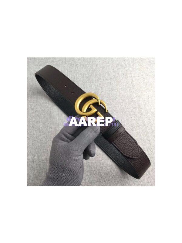 Replica Gucci Reversible leather belt with Double G buckle 474350 5