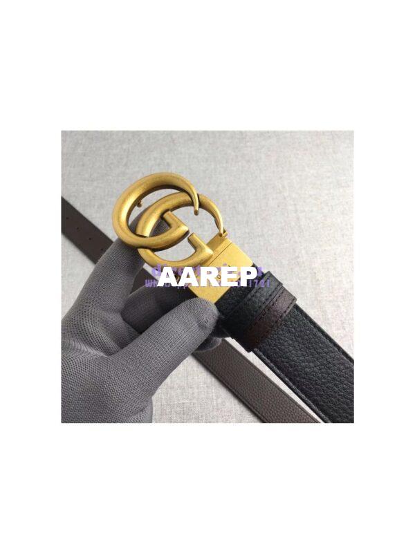 Replica Gucci Reversible leather belt with Double G buckle 474350 7