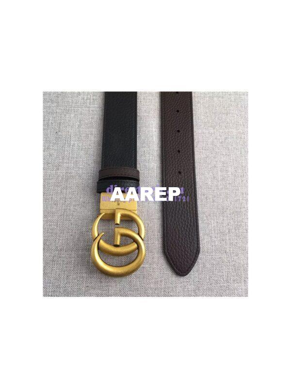 Replica Gucci Reversible leather belt with Double G buckle 474350 12