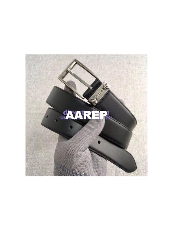 Replica Gucci Leather belt with bees 495122 2