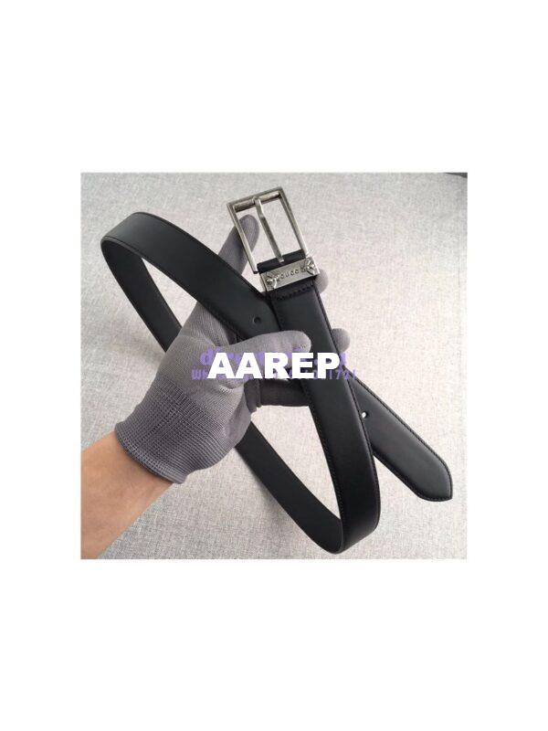 Replica Gucci Leather belt with bees 495122 5