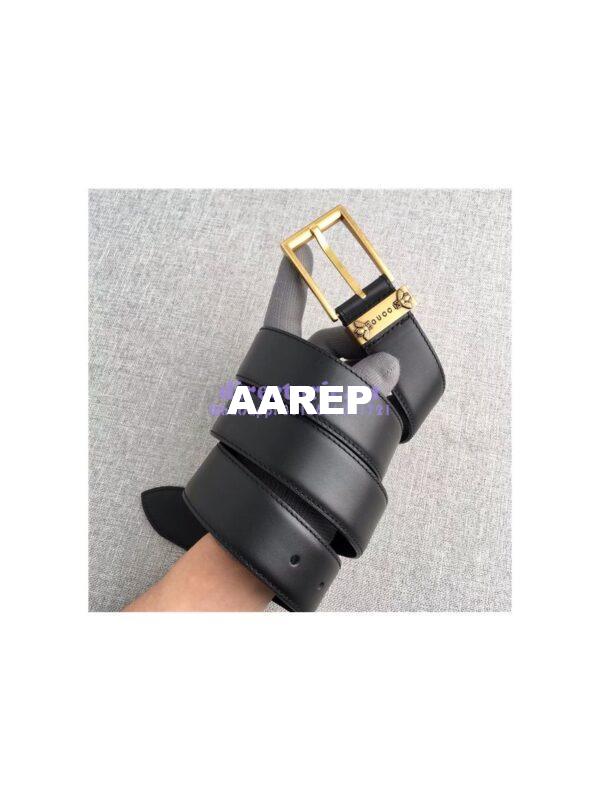Replica Gucci Leather belt with bees 495122 10