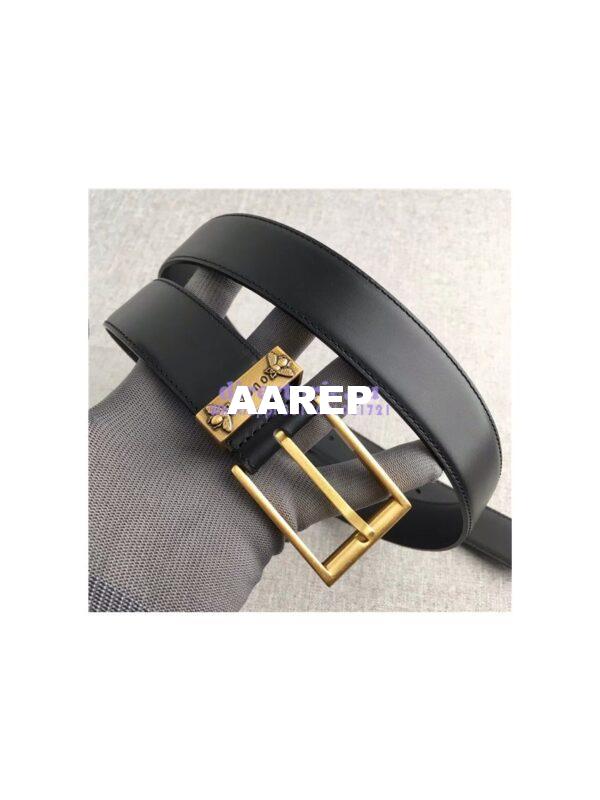 Replica Gucci Leather belt with bees 495122 11
