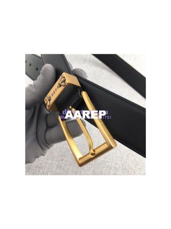 Replica Gucci Leather belt with bees 495122 12