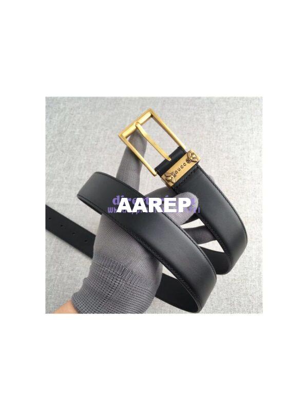 Replica Gucci Leather belt with bees 495122 13