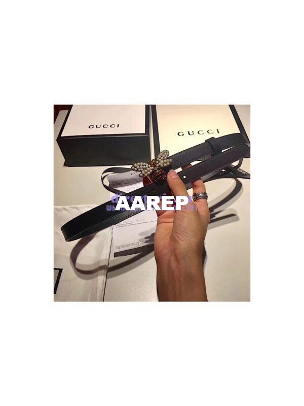 Replica Gucci Queen Margaret leather belt 476452 5