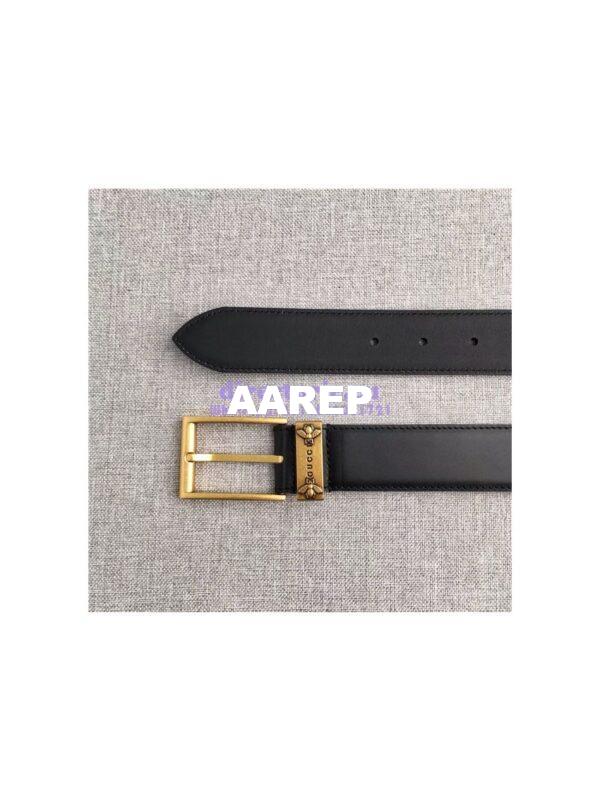 Replica Gucci Leather belt with bees 495122 14