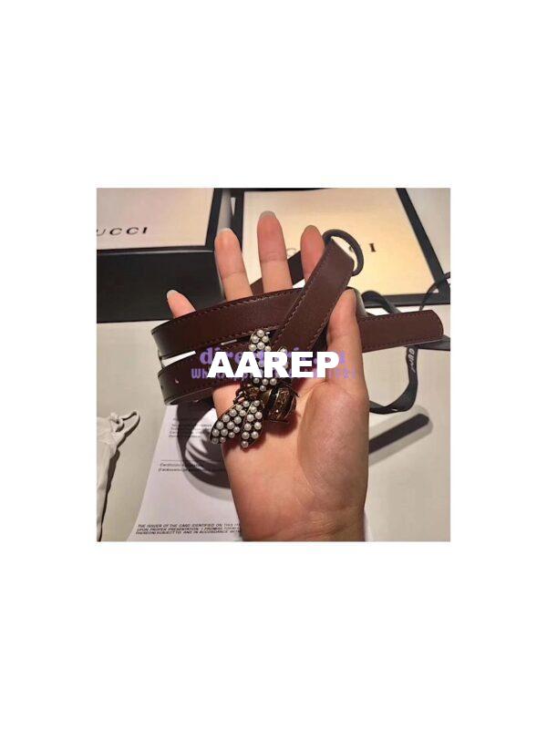 Replica Gucci Queen Margaret leather belt 476452 7