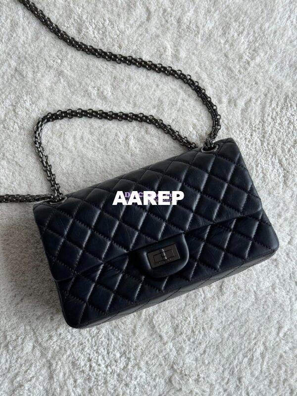 Replica Chanel Reissue 2.55 Classic Flap Bag in Aged Calfskin in All Black