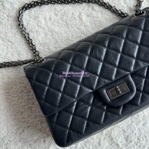 Replica Chanel Reissue 2.55 Classic Flap Bag in Aged Calfskin in All Black 2