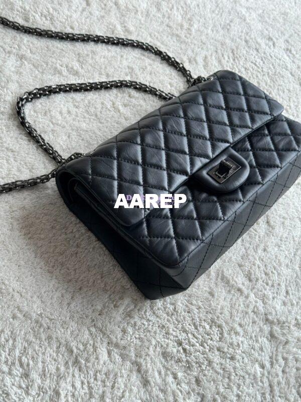 Replica Chanel Reissue 2.55 Classic Flap Bag in Aged Calfskin in All Black 3