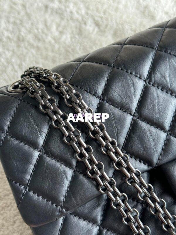 Replica Chanel Reissue 2.55 Classic Flap Bag in Aged Calfskin in All Black 4