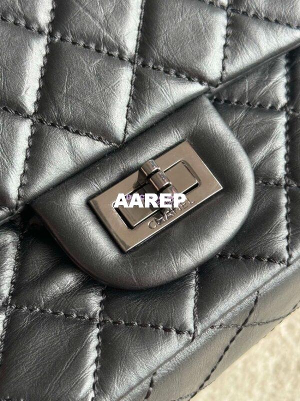 Replica Chanel Reissue 2.55 Classic Flap Bag in Aged Calfskin in All Black 5