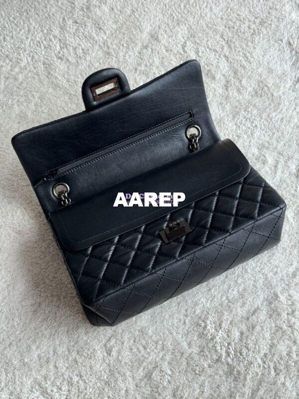 Replica Chanel Reissue 2.55 Classic Flap Bag in Aged Calfskin in All Black 6