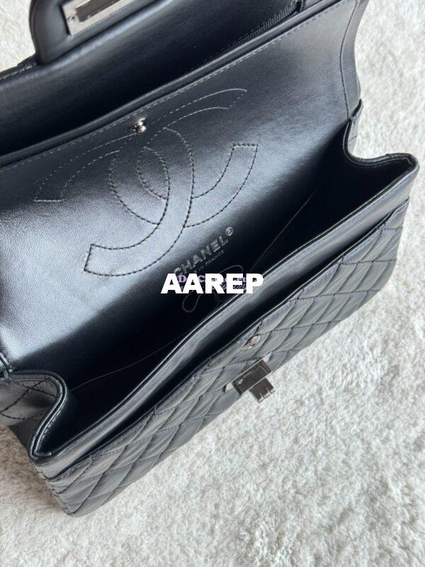 Replica Chanel Reissue 2.55 Classic Flap Bag in Aged Calfskin in All Black 7