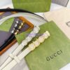 Replica Gucci Belt With Square Buckle And Interlocking G 673921 Grey and Grey GG Supreme 2