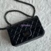 Replica Chanel Mini Flap Bag With Top Handle AS2431 in Lambskin Lilac with Light Gold Hardware 2