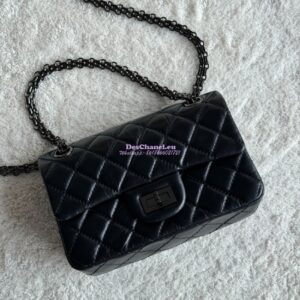 Replica Chanel Reissue 2.55 Small Flap Bag in Aged Calfskin All Black