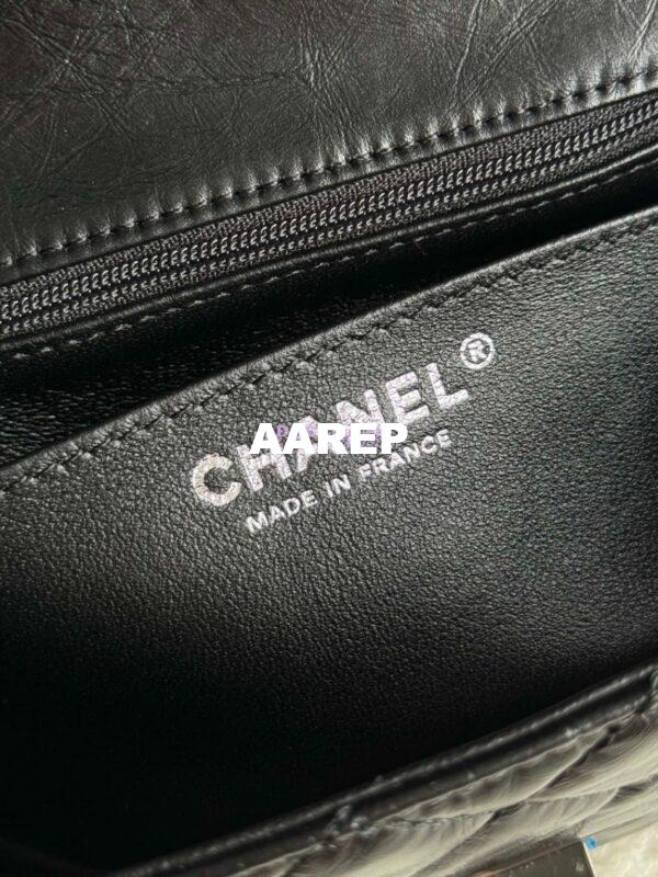 Replica Chanel Reissue 2.55 Small Flap Bag in Aged Calfskin All Black 11
