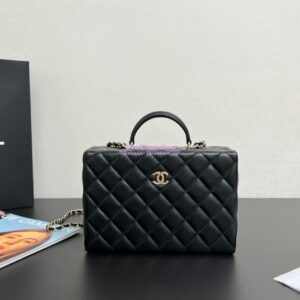 Replica Chanel 24K Limited Edition Box Bag Lambskin AS5168 Black 2