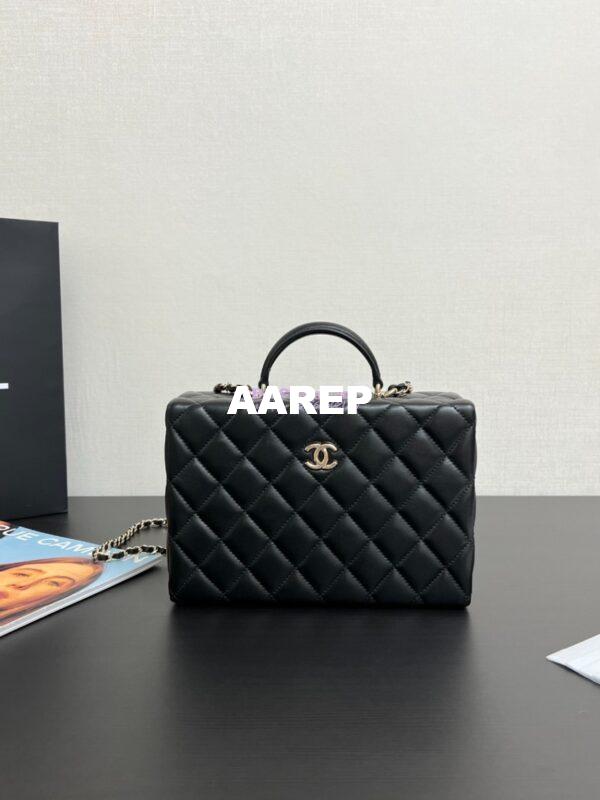 Replica Chanel 24K Limited Edition Box Bag Lambskin AS5168 Black 2