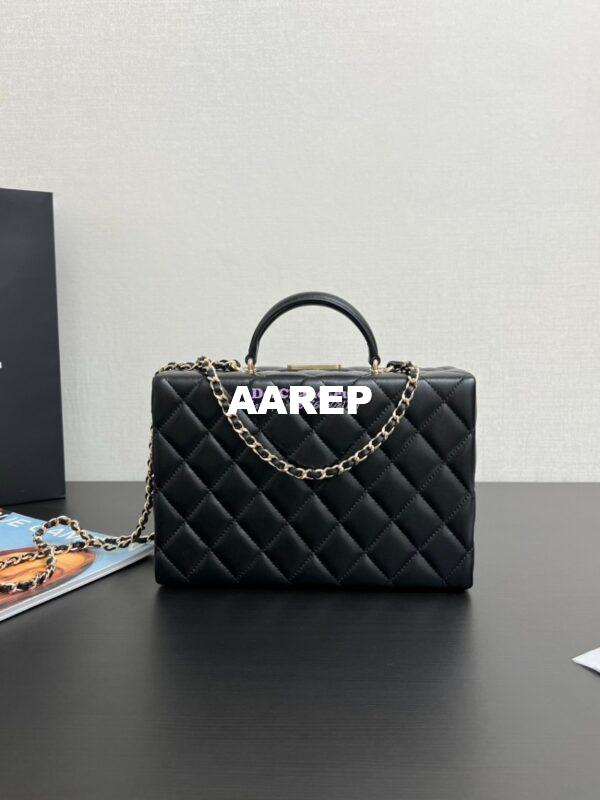 Replica Chanel 24K Limited Edition Box Bag Lambskin AS5168 Black 9