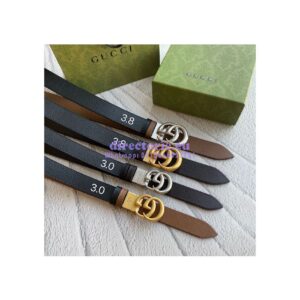Replica Gucci GG Marmont reversible drummed calfskin belt 643847