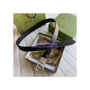 Replica Gucci GG Marmont reversible drummed calfskin belt 643847 2