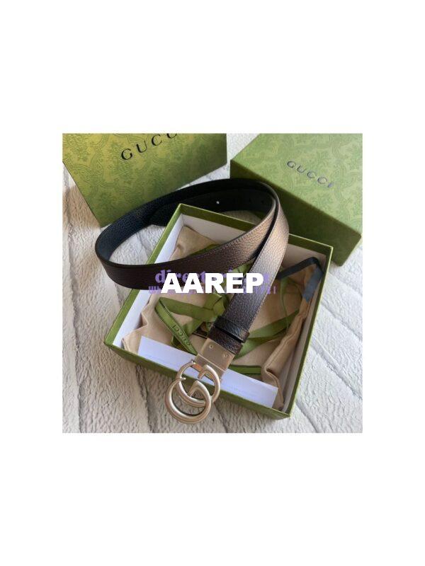 Replica Gucci GG Marmont reversible drummed calfskin belt 643847 4