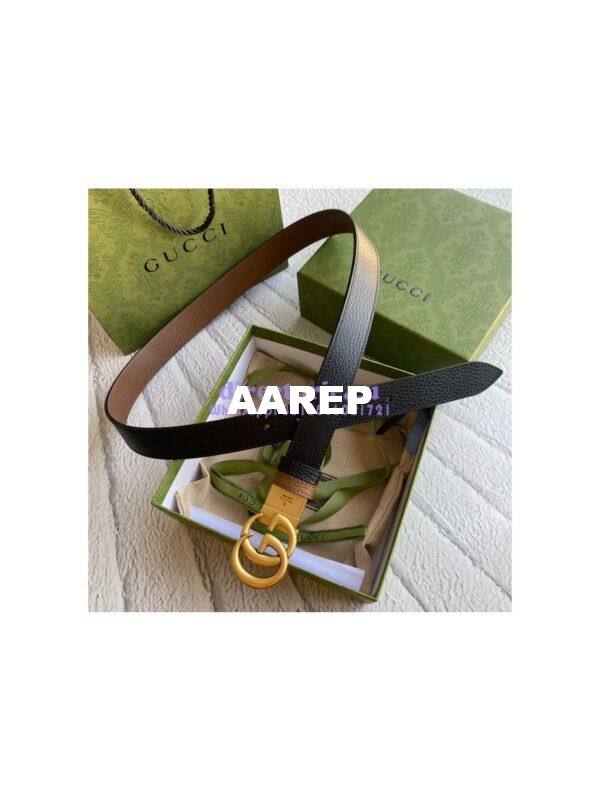 Replica Gucci GG Marmont reversible drummed calfskin belt 643847 8