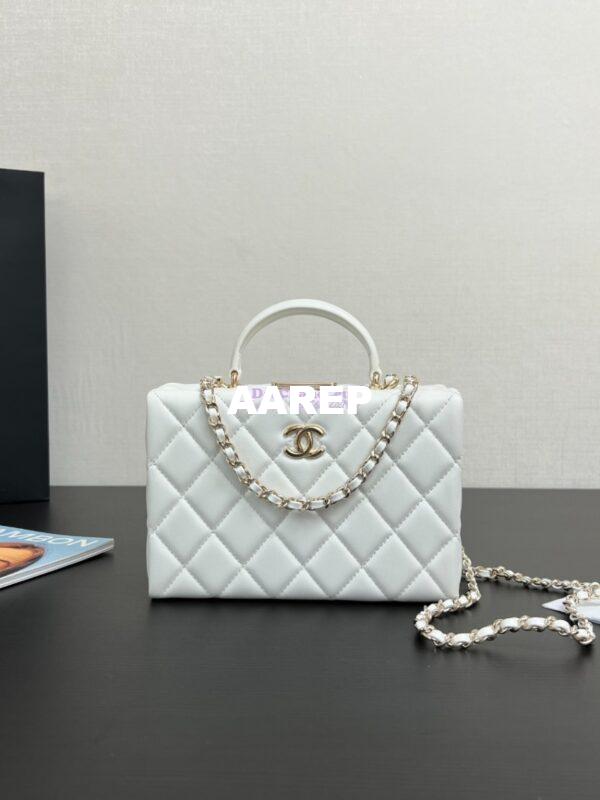 Replica Chanel Small Box Bag Lambskin AS5167 White