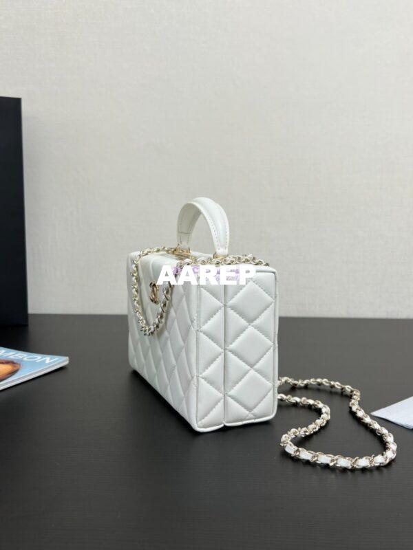 Replica Chanel Small Box Bag Lambskin AS5167 White 3