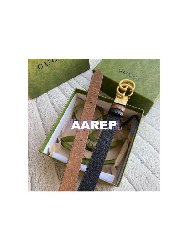 Replica Gucci GG Marmont reversible drummed calfskin belt 643847 10