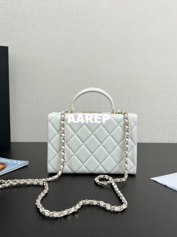 Replica Chanel Small Box Bag Lambskin AS5167 White 4