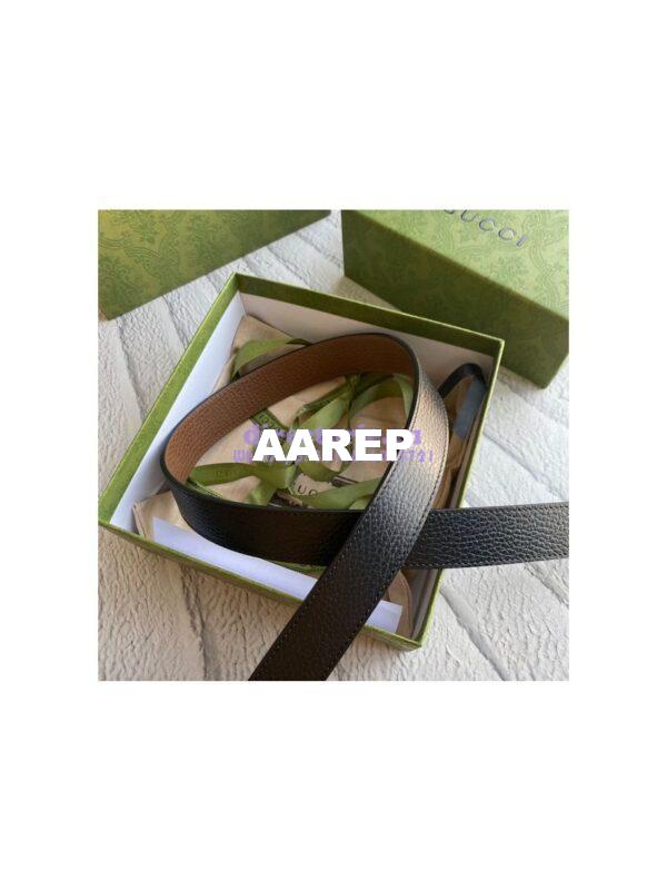 Replica Gucci GG Marmont reversible drummed calfskin belt 643847 11