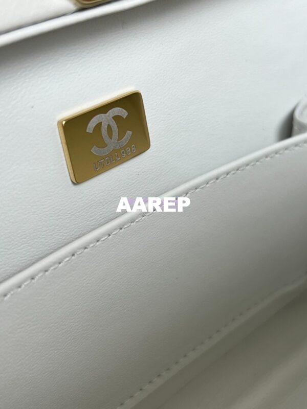 Replica Chanel Small Box Bag Lambskin AS5167 White 7